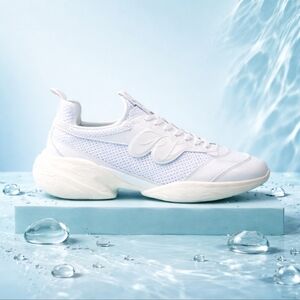 Roger Vivier Viv Match Embossed Leather And Mesh Sneakers 37